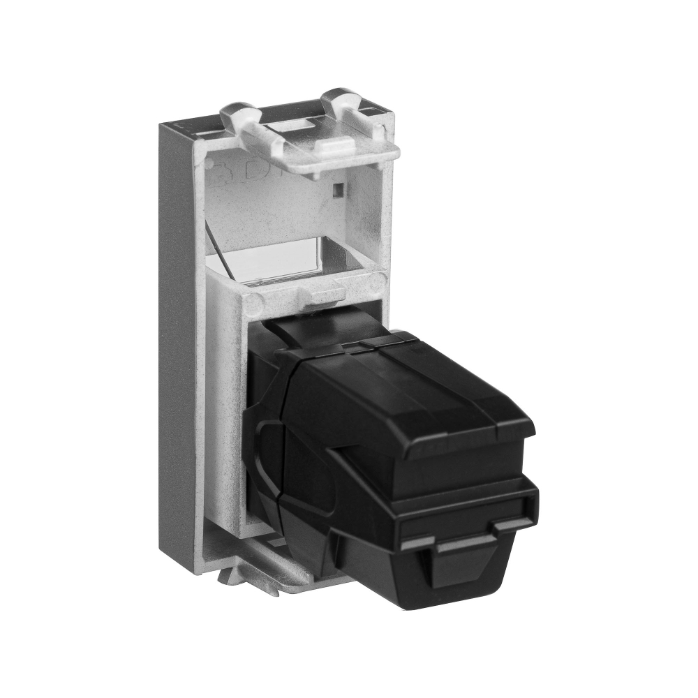 HDMI розетка модульная, тип А-А, "Avanti",  "Закаленная сталь", 1 модуль