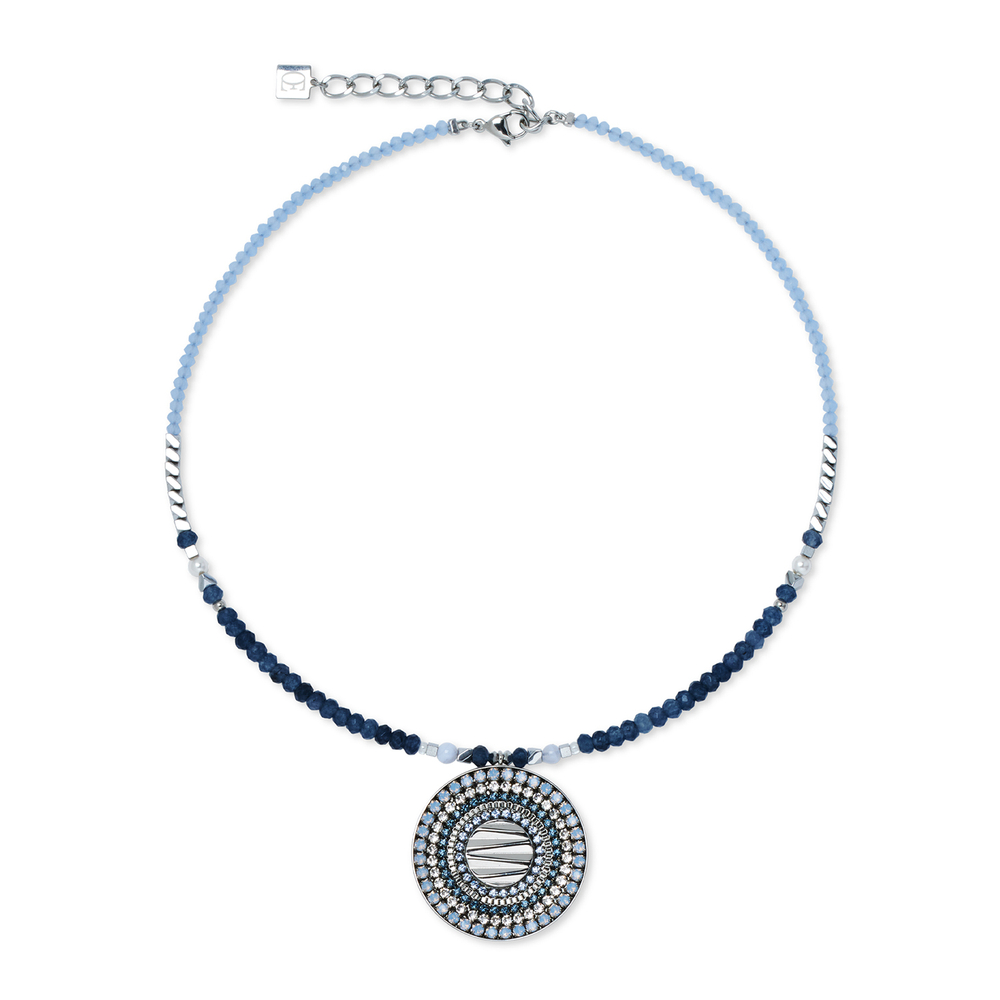 Колье Coeur de Lion Blue-Silver 2036/10-0717