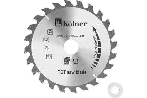 Пильный диск Kolner KSD 200*20/30*24 макс 7600 об/мин