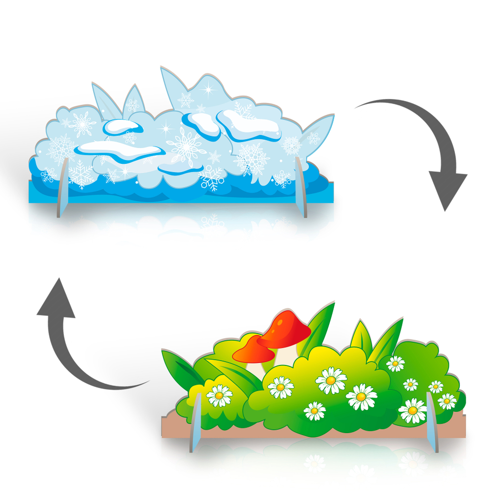 Напольная двусторонняя декорация Куст зима-лето 164000907
