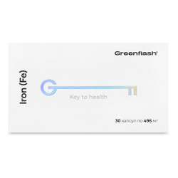 Greenflash Iron (Fe) Железо в хелатной форме, 30капсул