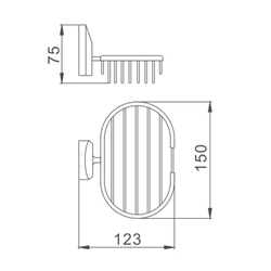 Мыльница металлическая подвесная Haiba HB1602-2