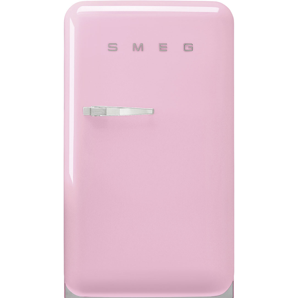 SMEG FAB10RPK5 Отдельностоящий однодверный холодильник, стиль 50-х годов, 54,5 см, розовый, петли справа