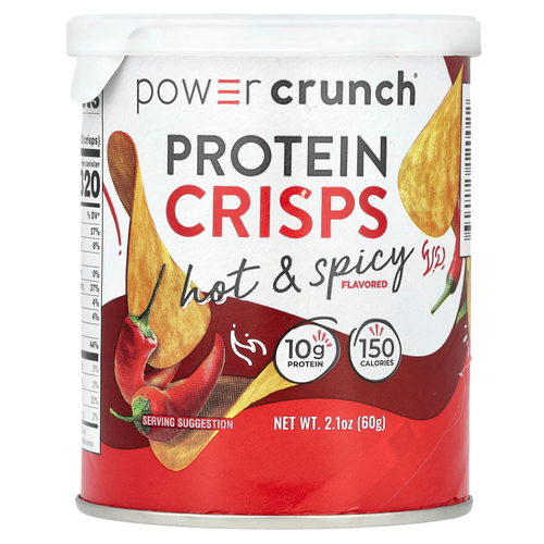 BNRG, Power Crunch® Protein Crisps, острые и пряные, 60 г (2,1 унции)