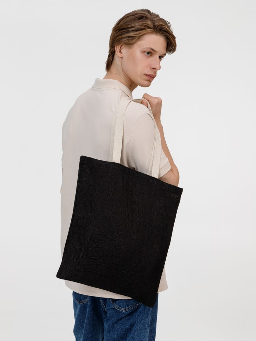 Холщовая сумка на плечо Juhu, черная