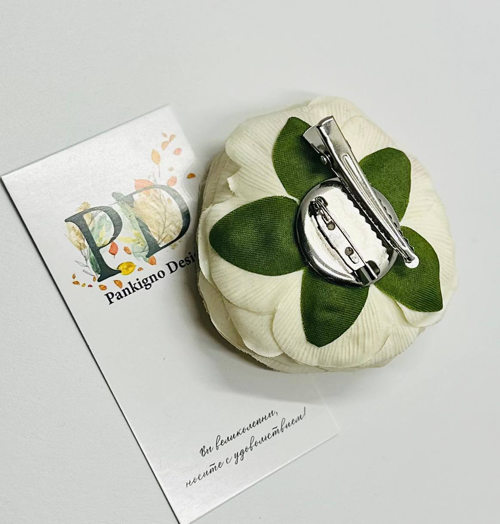 Брошь с заколкой Pankigno Design ранункулюс