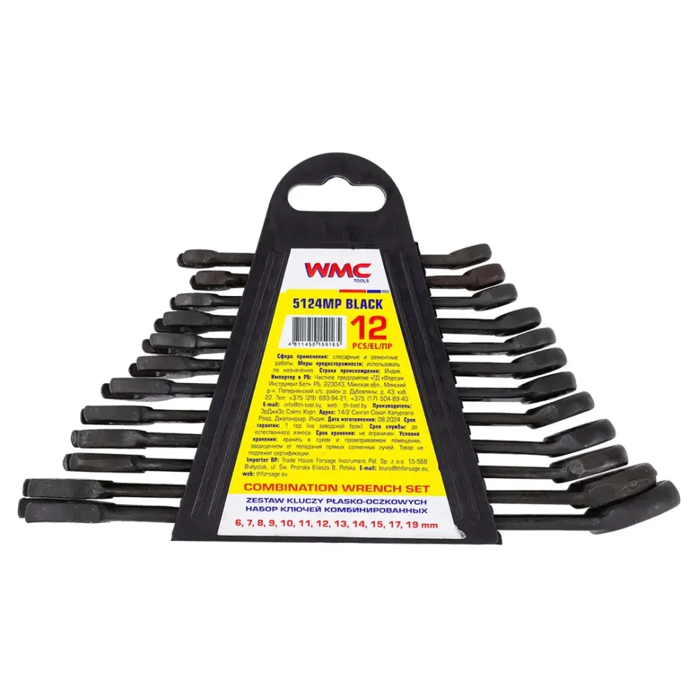 Набор ключей комбинированных 12пр. WMC TOOLS WMC-5124MP Black