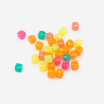 59138 Бусины яркий куб, 6,6мм, микс цветов, акрил (10 шт)