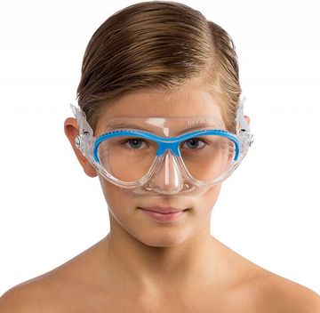 Набор детский  Cressi Moon Kid (маска Cressi Moon Kid  + трубка Top) прозрачный силикон синий