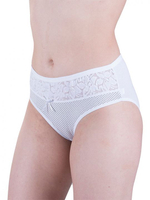 Классические женские слипы средней посадки в горошек (Размер: XXL) (Цвет: белый)