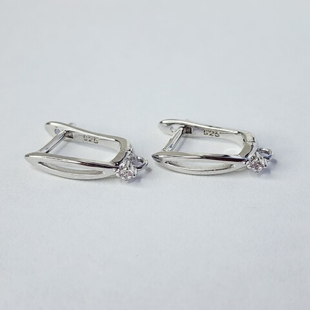 Ювелирные швензы, английский замок, родий, люкс фурнитура