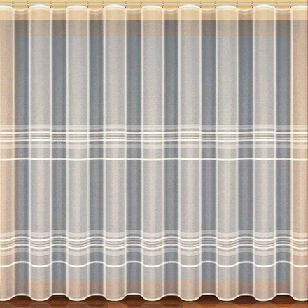 Занавеска "Ф. ПОЛОСЫ" на шторной ленте, цвет кремовый, Польша.