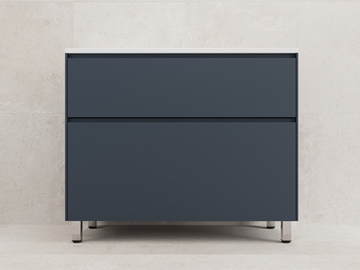 Тумба напольная "ЛИМА 100" эмаль, под раковину LINE 100, 2 ящ., PLUS, графит