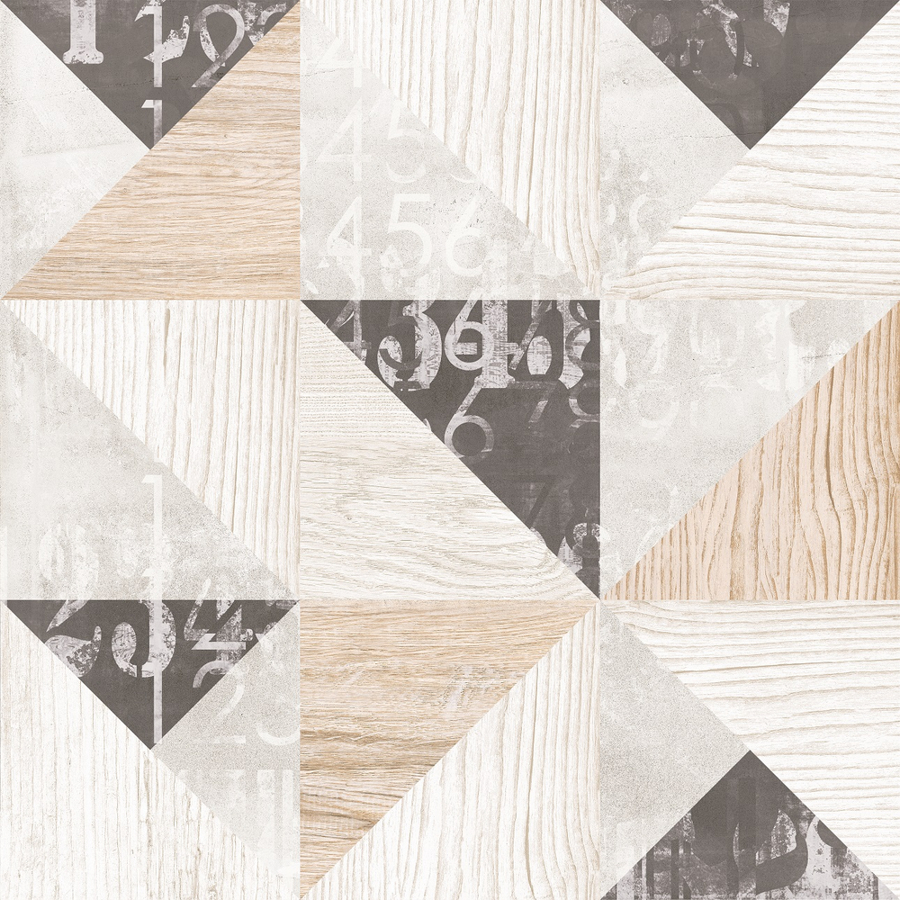 Керамогранит, LB Ceramics, Шервуд, 450x450 мм, Бежевый, Матовая, Рельефная