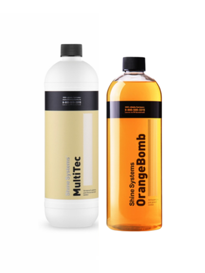 Shine Systems набор для двухфазной мойки OrangeBomb+MultiTec 900 мл