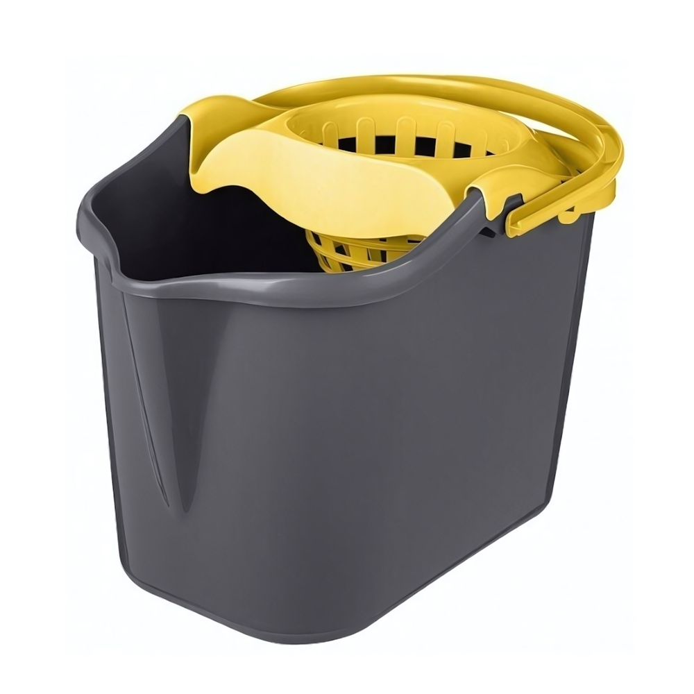 Ведро "Grenada" прямоугольное, 13л с отжимом МОП (ярко-желтый)
