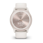 Смарт часы Garmin vivomove Sport цвета слоновой кости, безель цвета персикового золота, силиконовый ремешок