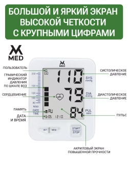 Измеритель артериального давления и пульса автоматический AXD 806
