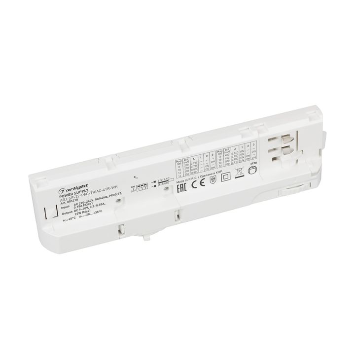 Блок питания для трековых систем ARJ-SP-22-PFC-TRIAC-4TR-WH (22W, 9-40V, 0.2-0.55A) Arlight 055218
