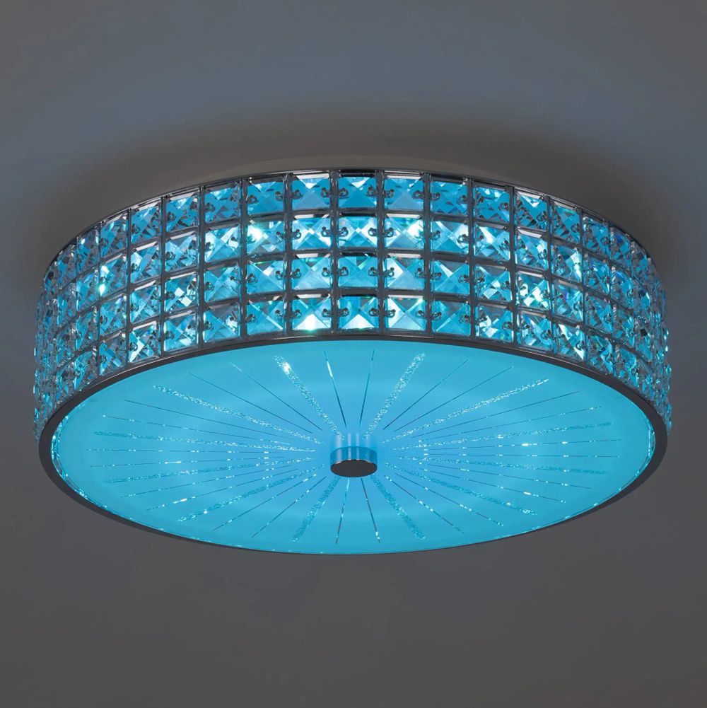 Citilux Портал CL32415G1 LED RGB Люстра хрустальная с пультом Хром