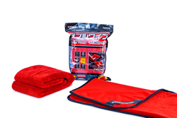 Полотенце VAMPIRE SoloWipe Premium впитывающее одностороннее из микрофибры 600х800 мм, КРАСНОЕ, 800 гр/м2