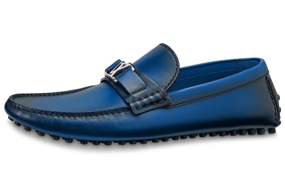 LOUIS VUITTON Hockenheim Moccasin Shoes "Blue"