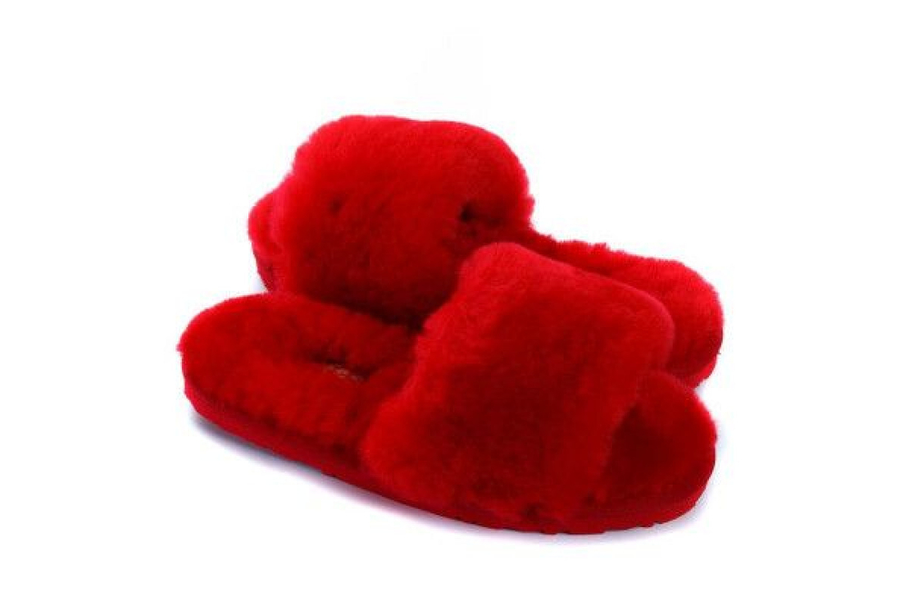 UGG Fluff Slide Slippers Red