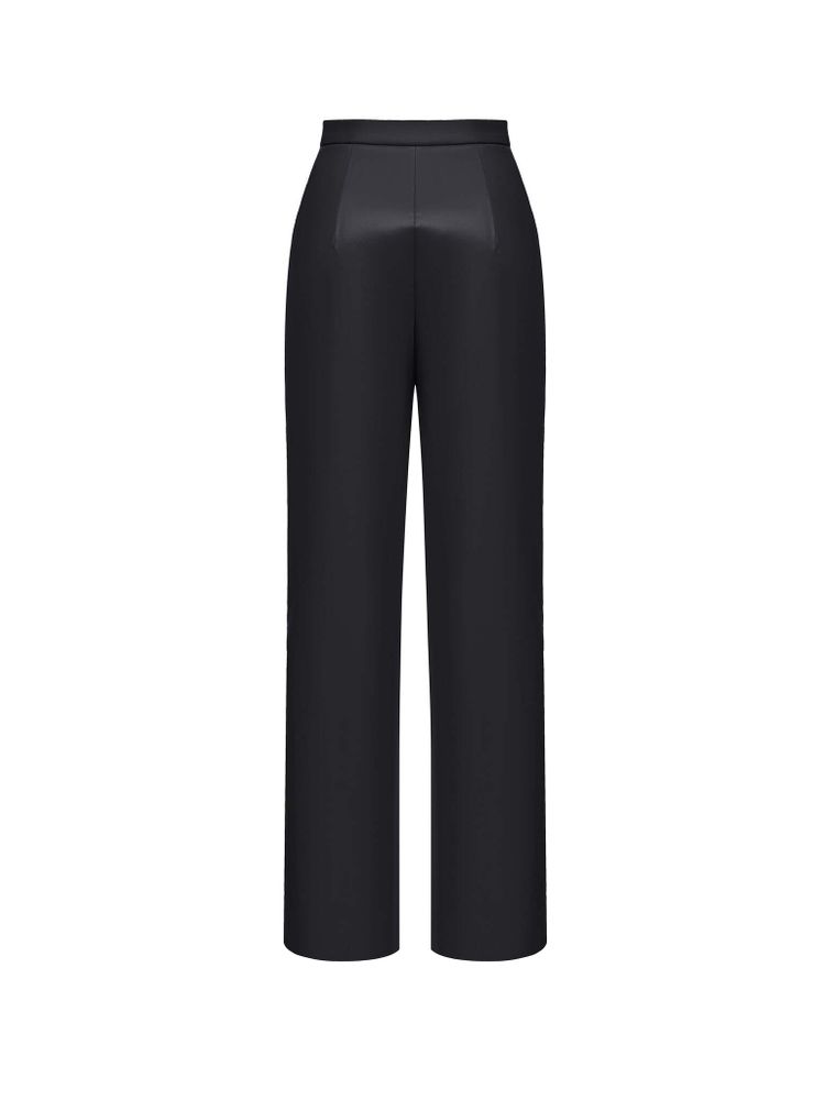 Прямые брюки с завышенной талией