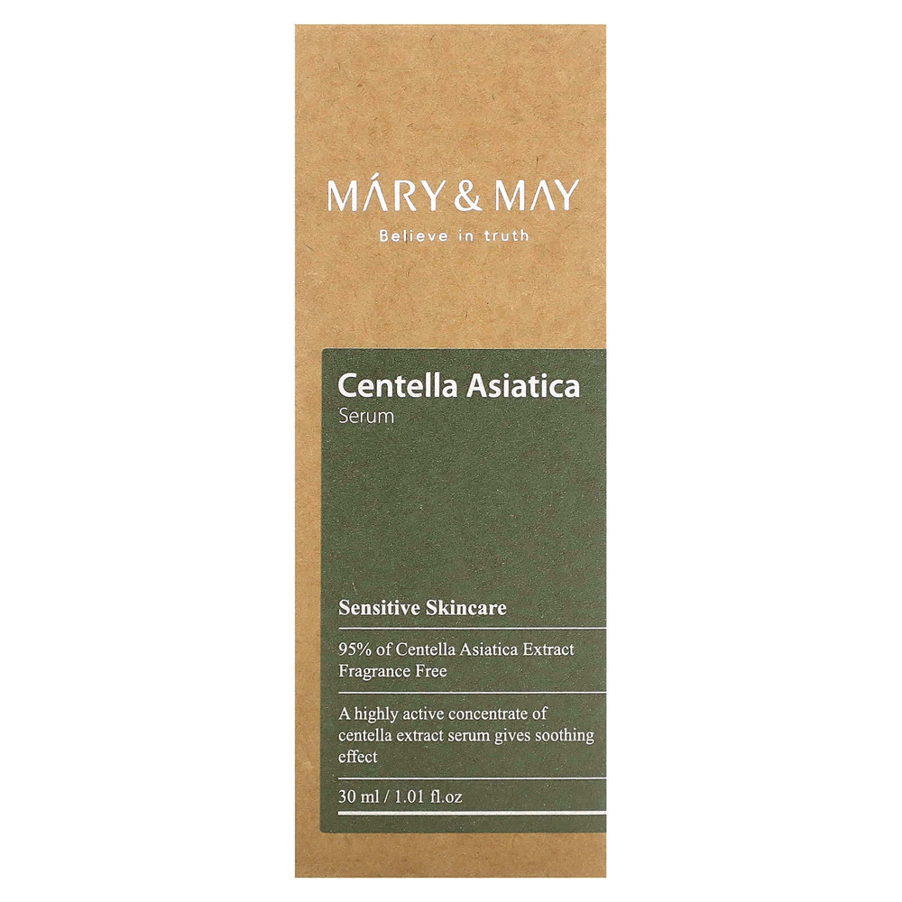 Mary & May, Сыворотка с центеллой азиатской, без отдушек, 30 мл (1,01 жидк. унц.)