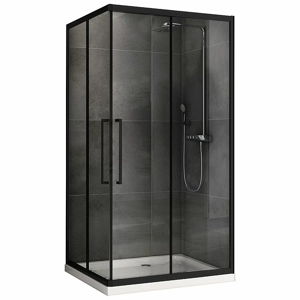 Душевой уголок ABBER Schwarzer Diamant AG02128BH 120x80 стекло прозрачное/профиль черный