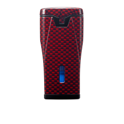 Зажигалка сигарная Colibri Monaco (тройное пламя), красный карбон