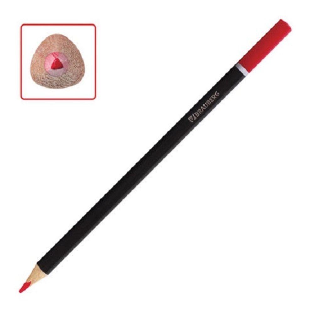 Карандаши цветные трёхгранные 12цв. Brauberg Artist line