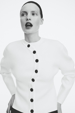 ZARA КАРДИГАН НА ЗАПÁХЕ, БЕЛЫЙ