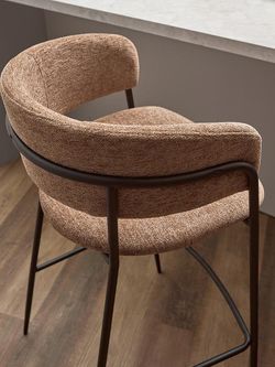 Стул барный Helning, мягкий шенилл, светло-коричневый