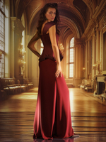 Расшитый корсет с силуэтной юбкой