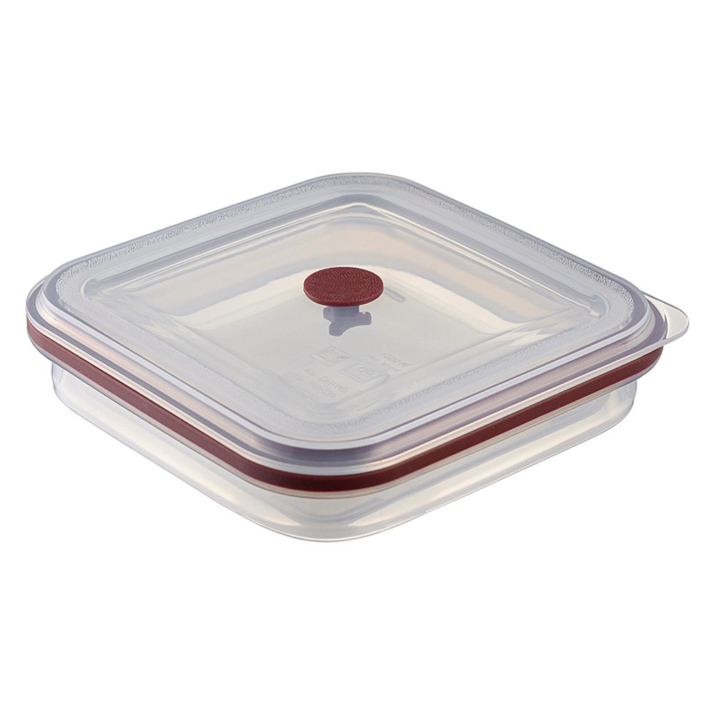 Контейнер для переноски и хранения силиконовый квадратный складной Silikobox, 1,2 л, темно-сливовый