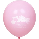 Воздушные шары 50 шт, 10»/25см Наша доченька (розовый/белый)