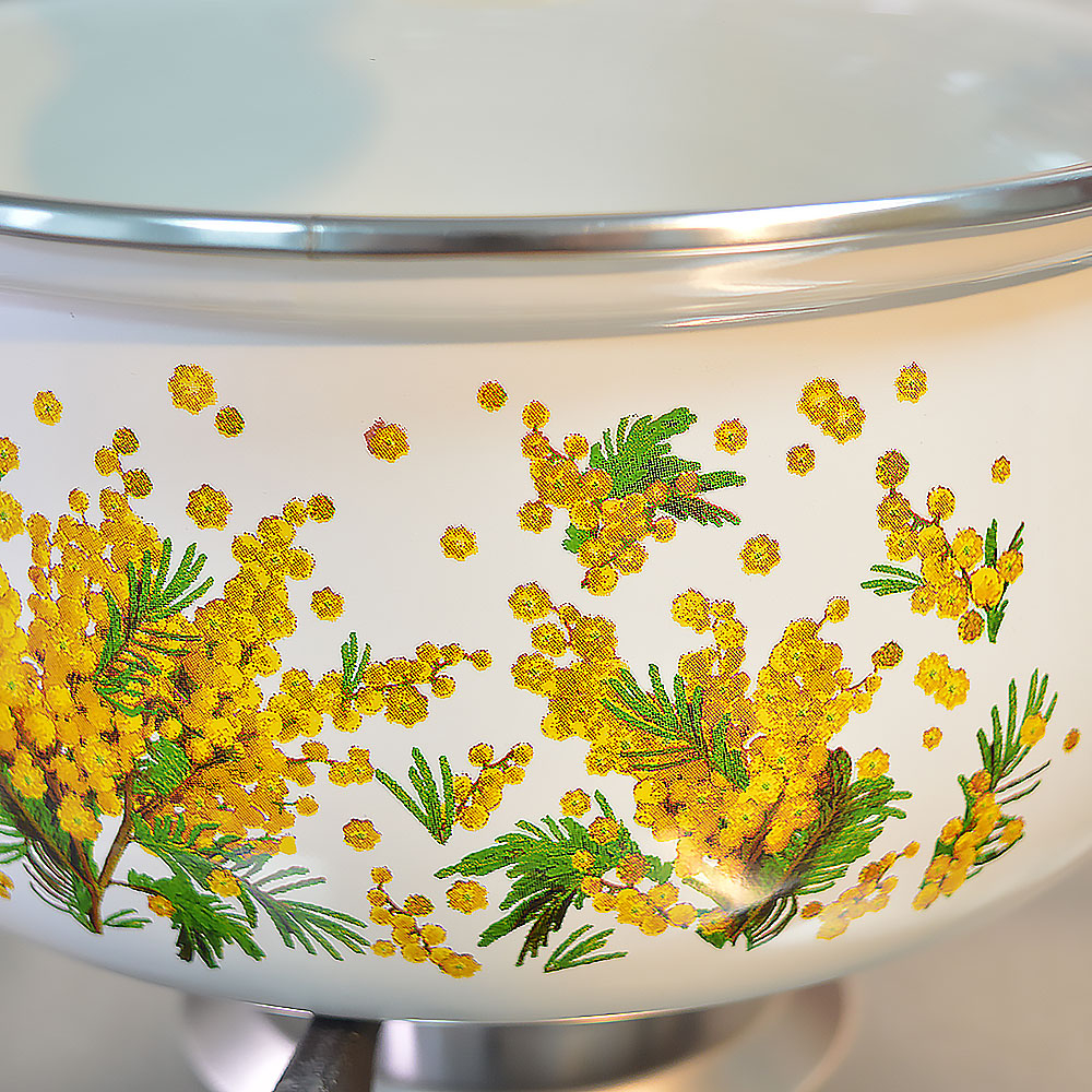 Набор кастрюль "Мимоза-1-Экстра" белый