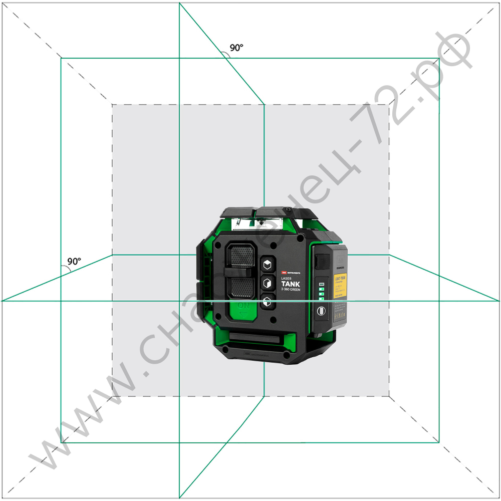 Лазерный уровень ADA LaserTANK 3-360 GREEN Basic Edition