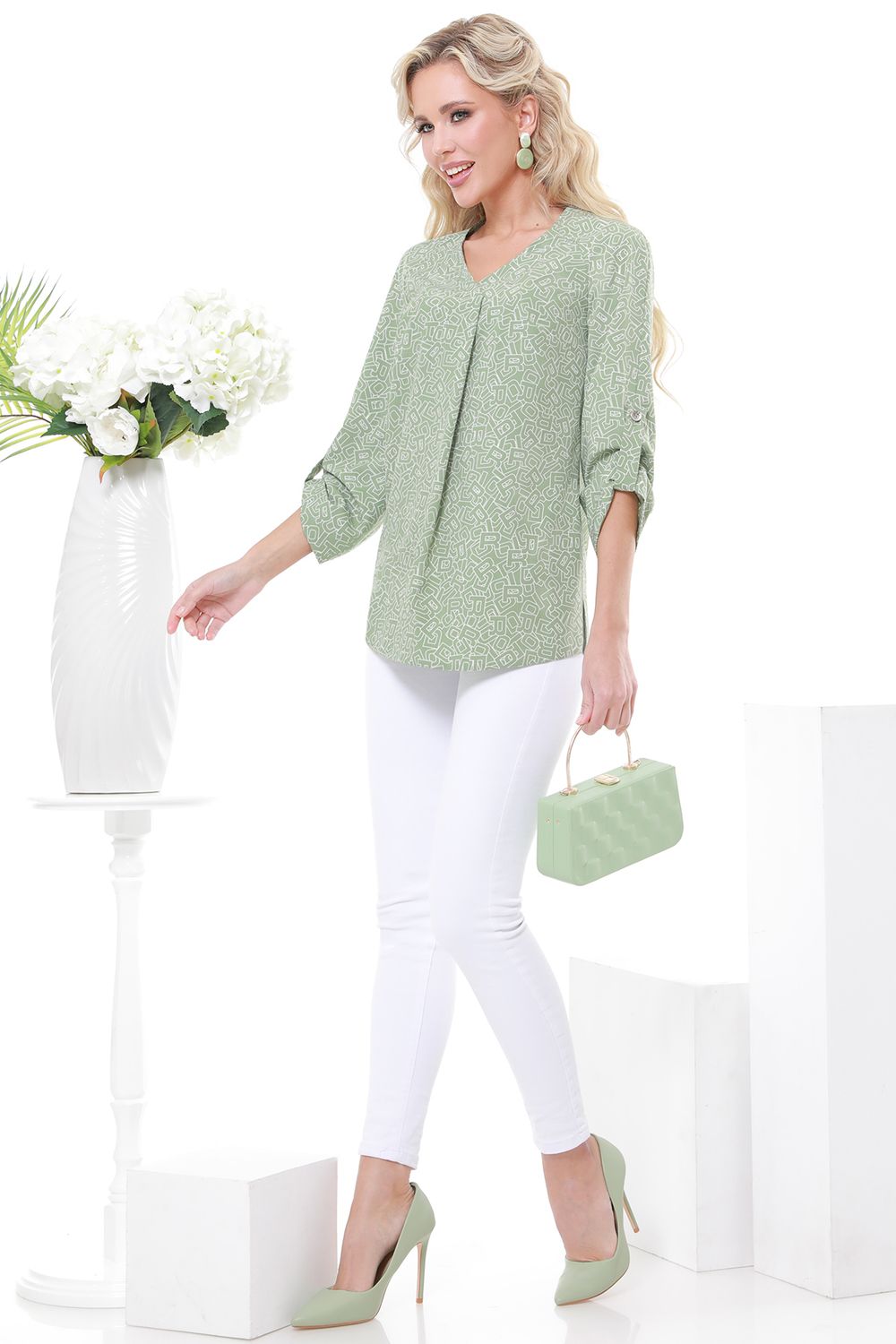 Блузка летняя с принтом DStrend (Акция)