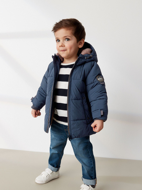Куртка утепленная с капюшоном для мальчика Next Q53-238, Темно-синий