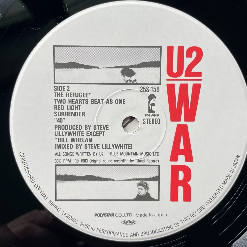 Винтажная виниловая пластинка LP U2 War (Japan 1983) (No Obi) Two Hearts Beat As One