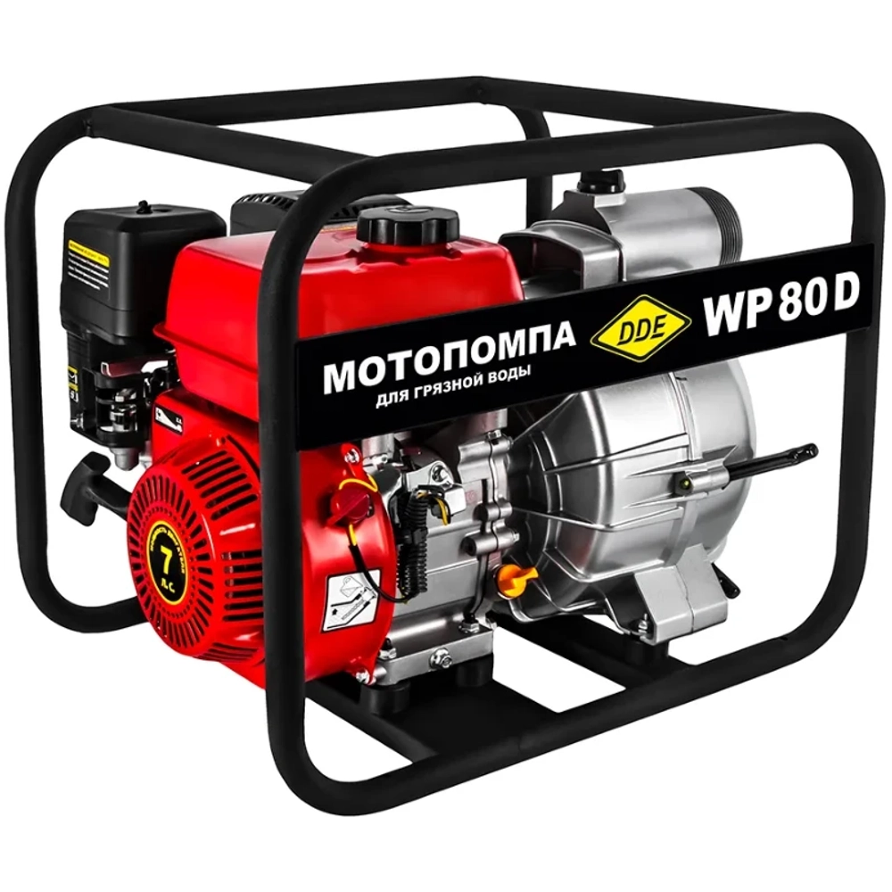 DDE WP 80 D мотопомпа бензиновая для грязной воды 918-565
