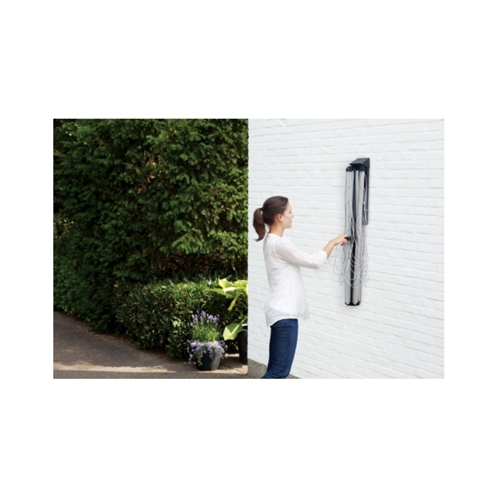 Сушилка для белья Brabantia Wallfix серебристая общий вид