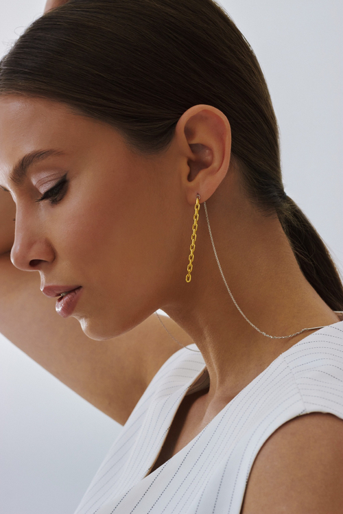 Серьги - продевки "Цепи"