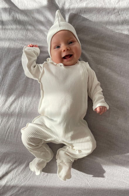 Комбинезон швы наружу на молнии Рубчик Сахар RinaAmari