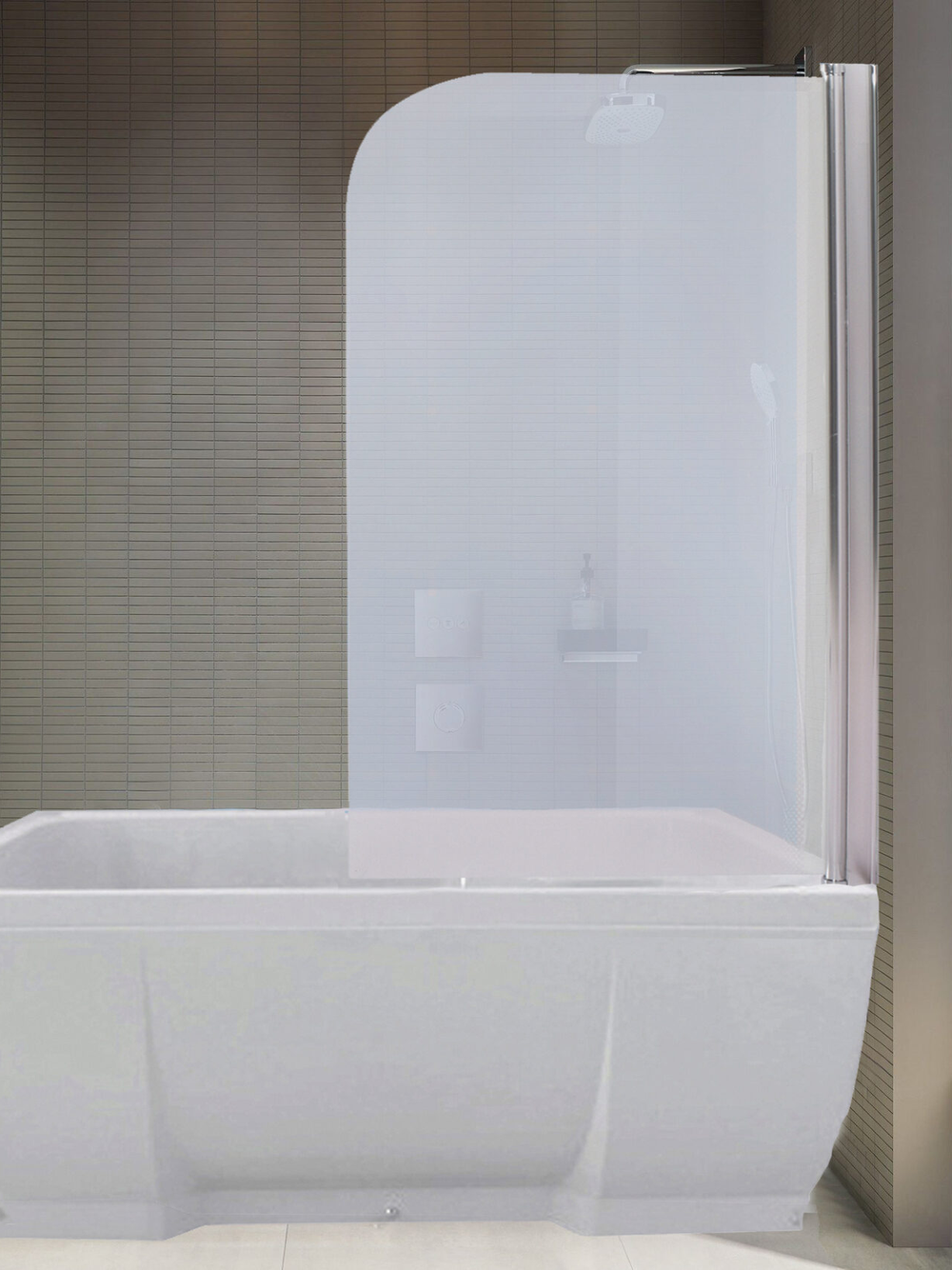 Душевое ограждение RIVER BAIKAL 75 ПР Ограждение на ванну 75х130 10000001616 Прямоугольная Универсальная  Хром