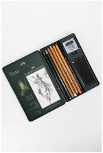 Набор художественный FABER-CASTELL "Pitt Monochrome", 12 предметов, металлическая коробка, 112975