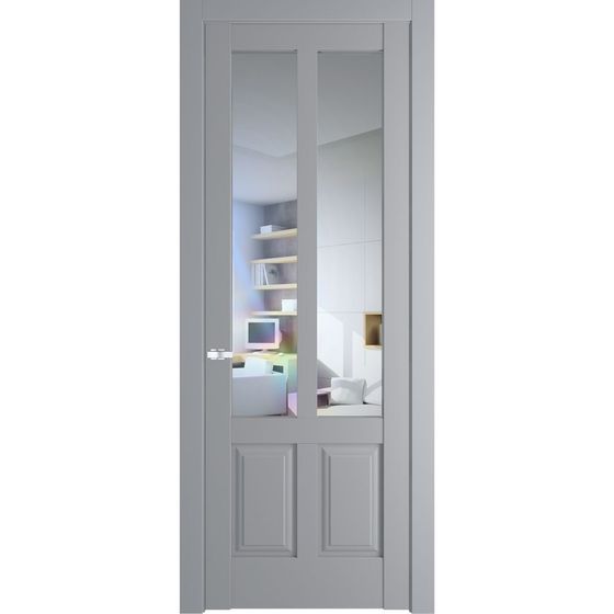 Межкомнатная дверь эмаль Profil Doors 4.8.2PD смоки остеклённая