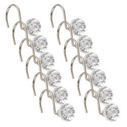 Набор из 12 крючков для шторки Carnation Home Fashions Prism Clear PHPR/26